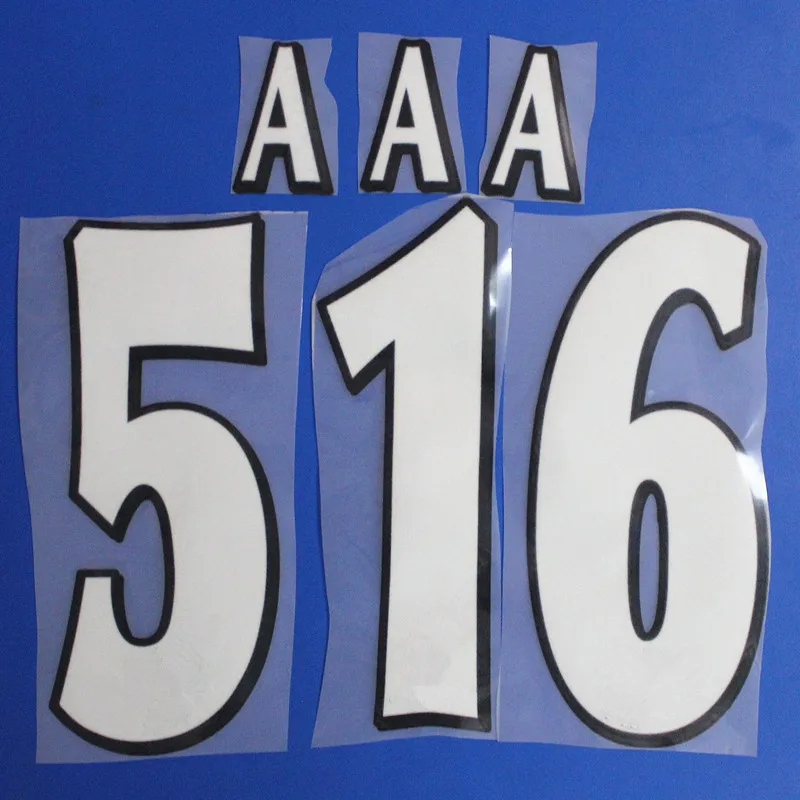 Англия Премьер-Лига 97-06 Белый Черный именной номер набор или DIY nameset