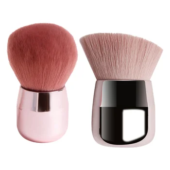 

2pcs Makeup Brushes Cute Mushroom Design Portable Multi-function Blusher Brush Powder Brush (Round Top and Oblique)