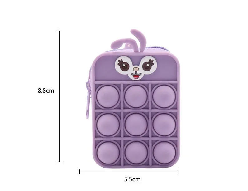 New Popit Mini Money Wallet Fingertip Toys Push Bubble Popite Pendant Bag Hot Sale Adult Decompression Toys Children Anti-Stress