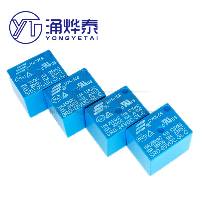 YYT 10 шт. Мощность реле SRD-05VDC-SL-C SRD-12VDC-SL-C SRD-24VDC-SL-C SRD-09VDC-SL-C T73 5Pin 10A 250V | Обустройство