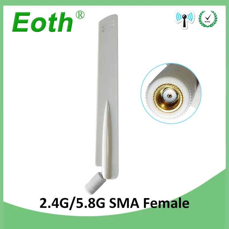 

5PCS 2.4GHz 5.8Ghz Dual Band wifi Antenna 8dBi RP-SMA Omni-Directional WIFI aerial SMA female wireless router