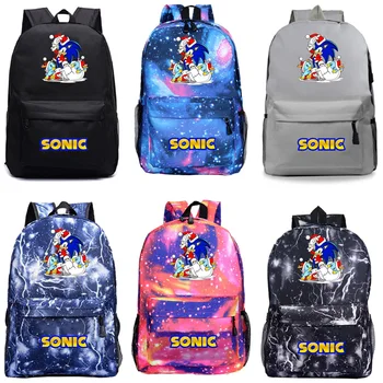 

Sonic The Hedgehog Children Cartoon Backpack 7 Colors Children Laptop Backpack Beautiful Men Women Boys Girls School Bag