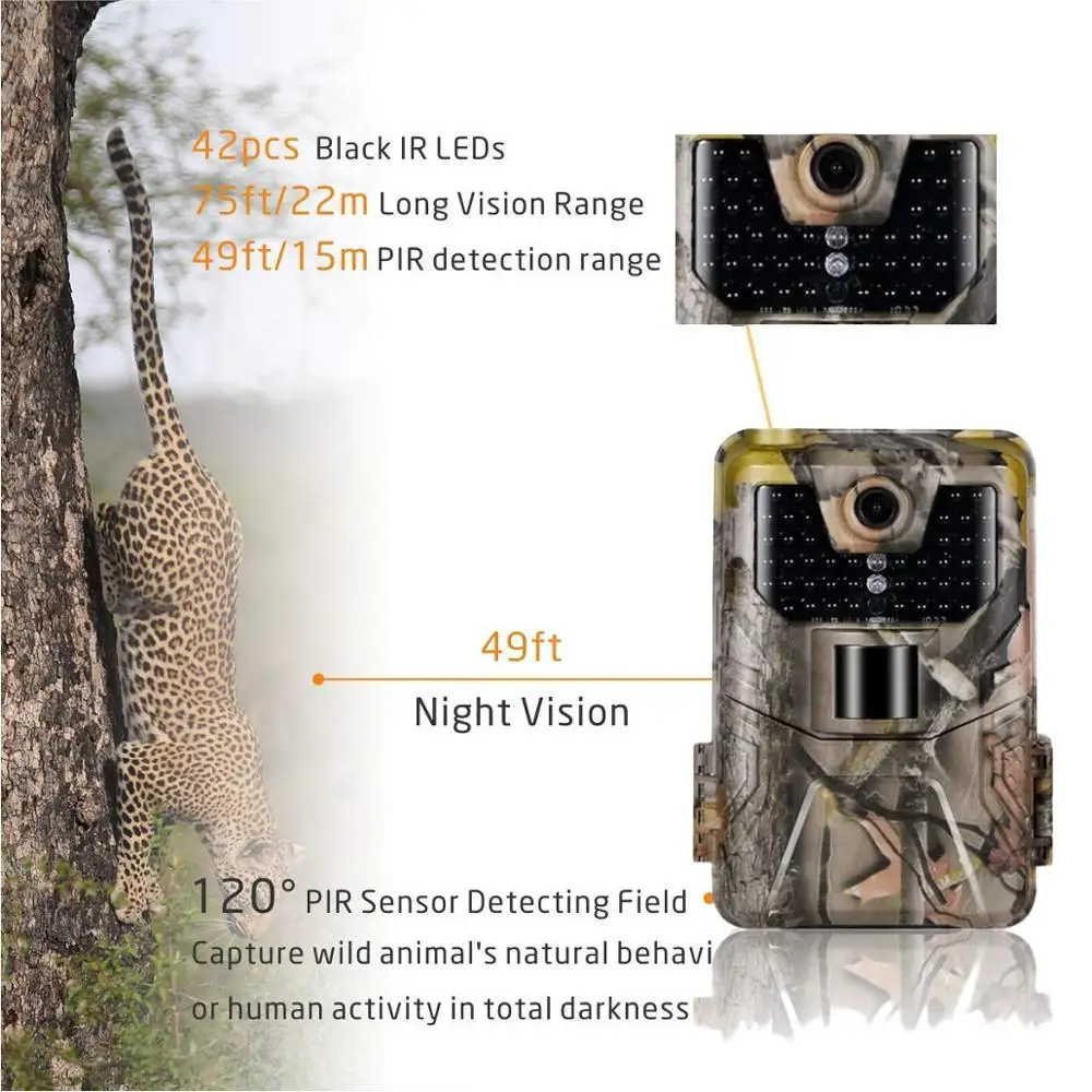 SUTEKCAM 20MP 1080P Trail камера беспроводная охотничья камера s HC900A фотоловушки ночного видения Дикая камера наблюдения