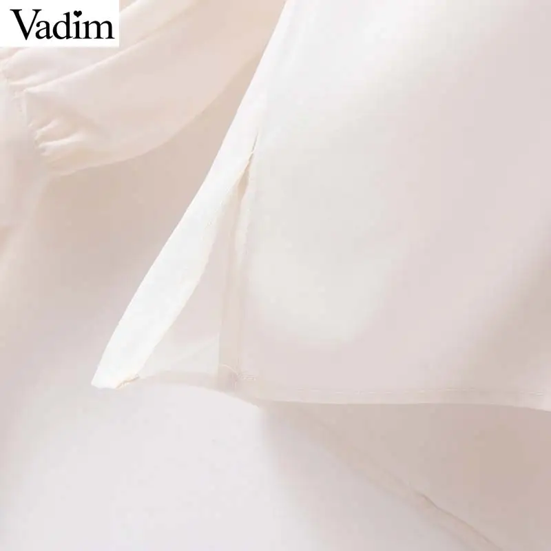 Vadim, женская модная блузка с цветочным принтом, галстук-бабочка, длинный рукав, круглый вырез, рубашка, женские стильные повседневные топы, blusas LB380