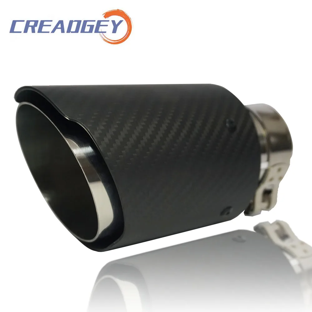 1PCS Black Matte Muffler Stainless Steel Exhaust Pipe Modified