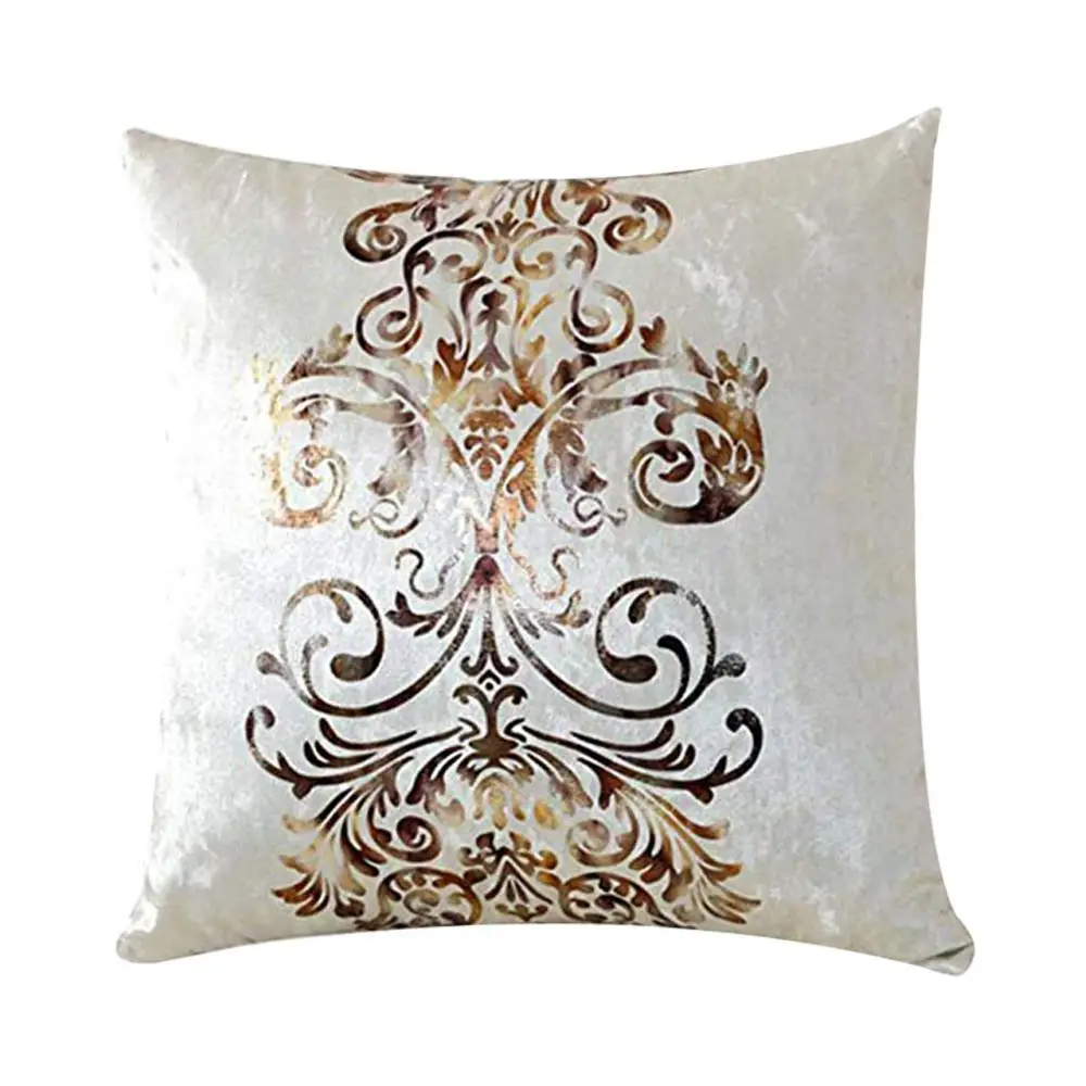 Meijuner Cushion Cover New Personality Bronzing flocking Pillowcase PlushThrow Pillowcase For Home Party Sofa Festival Decor