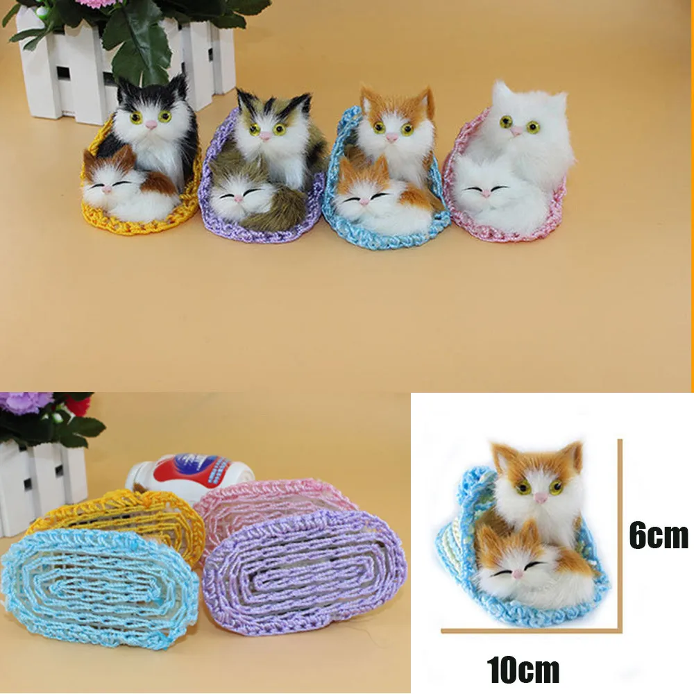 Милые игрушки милые плюшевые 2 кошки мягкие кукла реалистичное моделирование