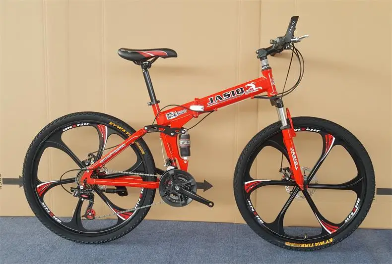 Folding Mountain Bike mountain bike 26-inch steel 21-speed bicycles dual disc brakes variable speed road bikes racing bicycle