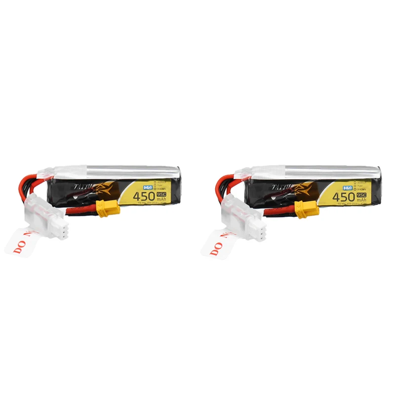

1/2 PCS Tattu 7.6V 450mAh 95C 2S HV 4.35V Pack XT30 Plug Lipo Battery for Betafpv Drone FPV Racing Drone Spare Parts