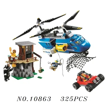 

325pcs City Mountain Arrest Police Helicopter Buggy Model Building Blocks 10863 Compatible Lepiningly city Bricks Christmas Gift