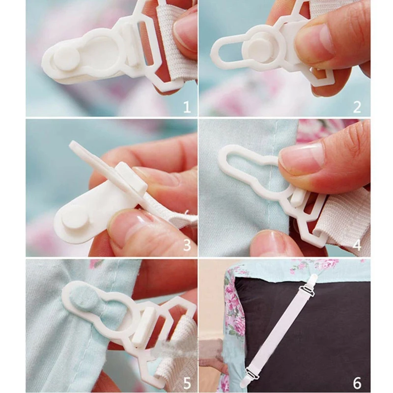 4 шт. резиновые застежки клипсы для простыней и матраса|Резинки| |