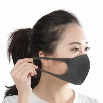 

3pcs Regular Size Black Pitta Mask Dark Gray Japan Anti-Pollution/Dust Face Mask