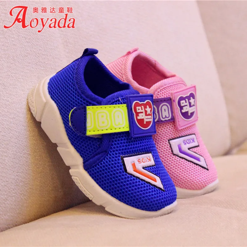 

Autumn New Style Breathable Mesh Small Children's Shoes Men And Women Baby Soft Bottom Toddler Shoes Velcro Baby Shoes