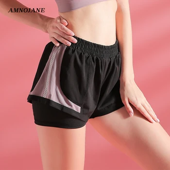 

Running Shorts Women 2 in 1 Gym Joga Seamless Leggings Athletic Sport Woman Workout Shorts Biker Fitness Clothing Short Yoga