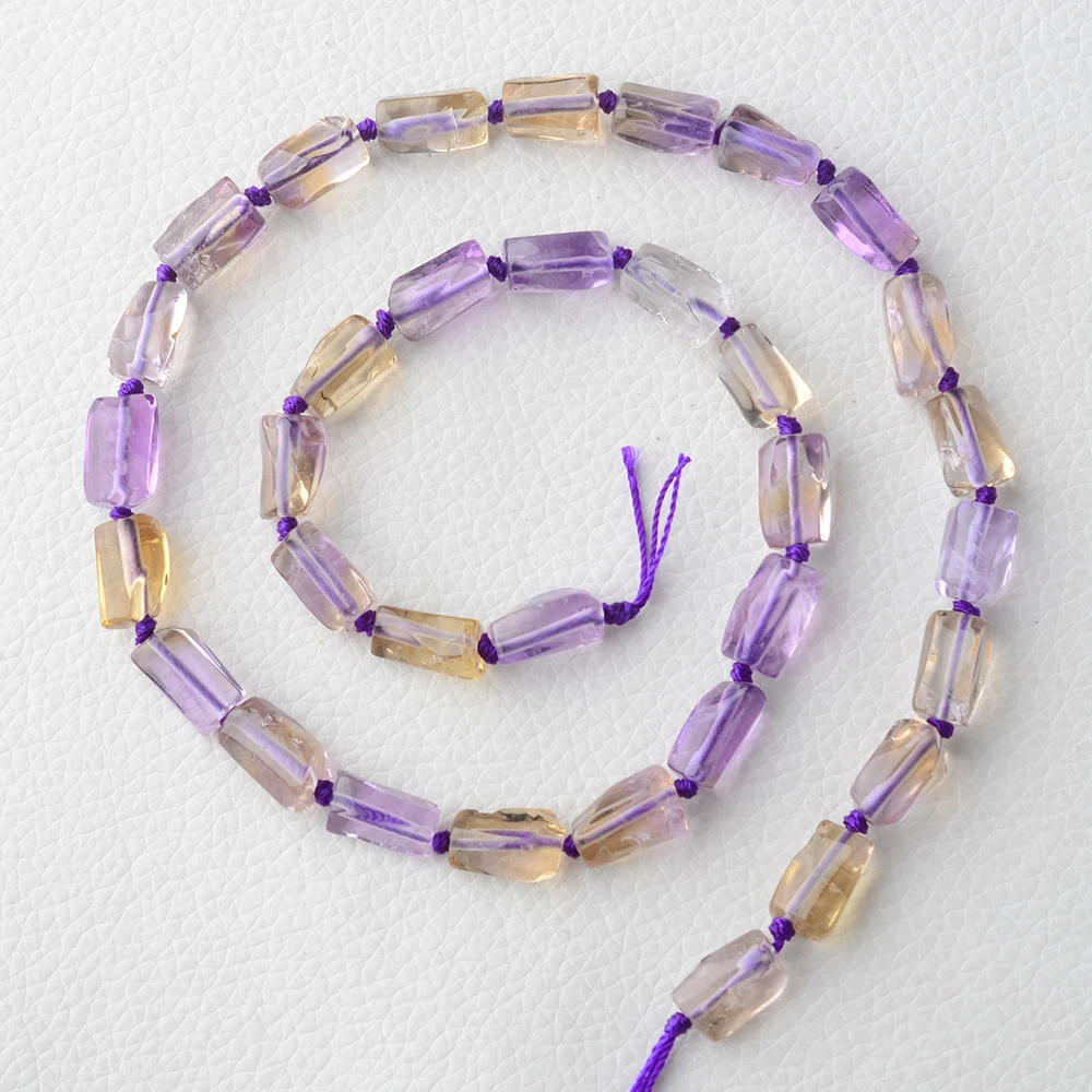 

High Quality Natural Clear Purple Yellow Quartz Ametrine Crystal Smooth Nugget Loose Jewelry Necklaces Bracelets Beads