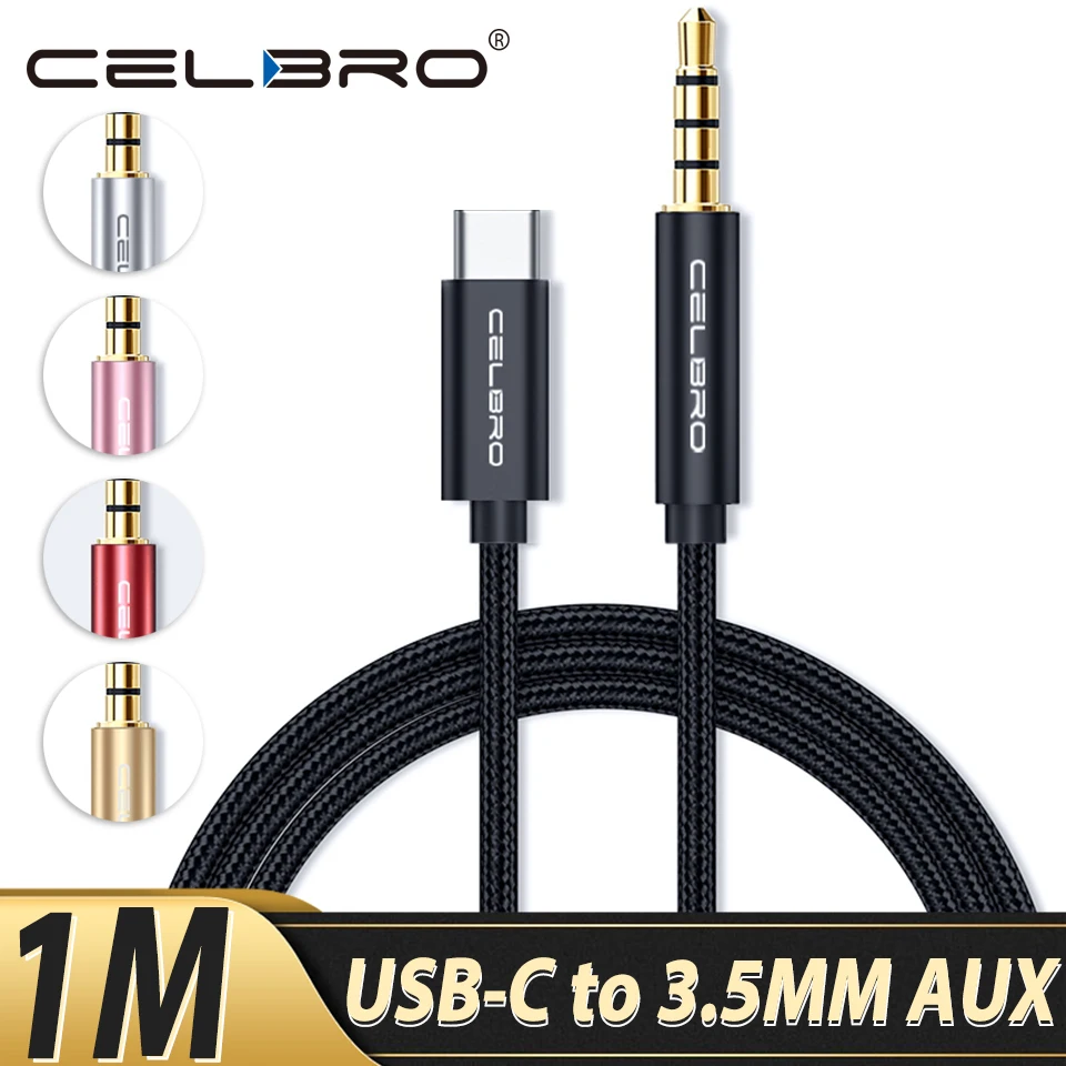 

Portable Type c to 3.5mm Jack Cable Audio Aux Cable USB C to 3.5mm Cord Wire AUX Line Headphone Adapter for Samsung Note 10 Plus