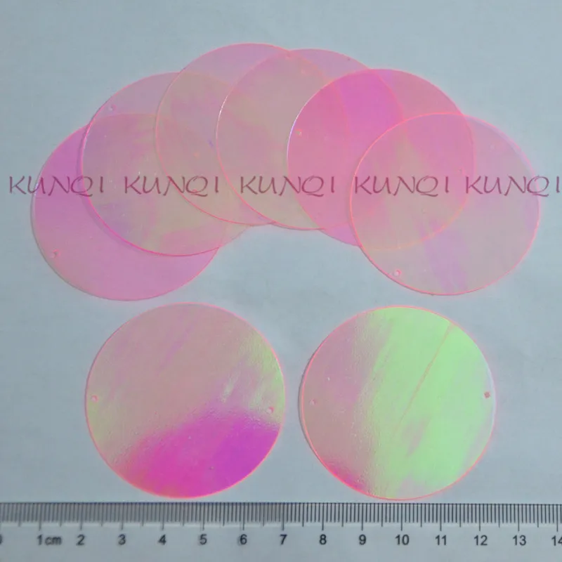 50mm-Large-Round-Pink-Loose-Hologram-Sequin-Paillette-Sewing-Decoration-Wedding-Craft-Women-Kids-DIY-Garment
