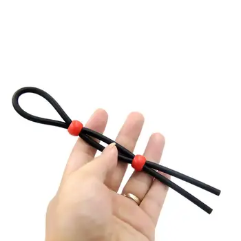 Adjustable Penis Ring Rope Sex Toys for Adults Men Silicone Ejaculation Delay Cock Scrotum Ring Male Lasting Cockring 4