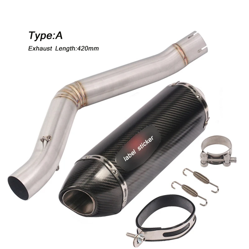 A Для Benelli Leoncino 500/800 trail мотоцикл глушитель труба звено средней Трубы система неразрушающая установка - Цвет: A