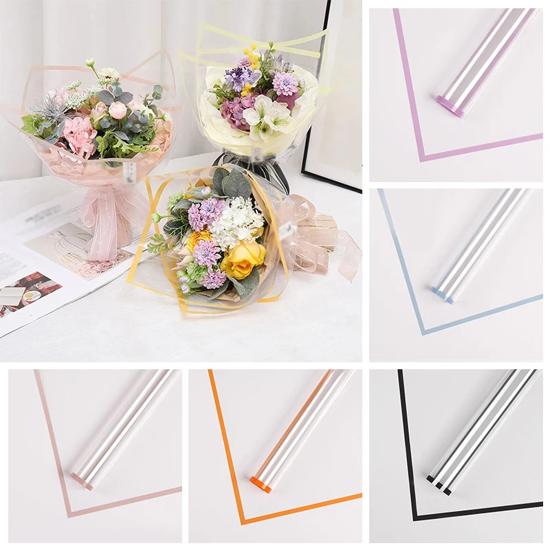 Flower Wrapping Paper Golden Border Rose Korean Style Half - Temu