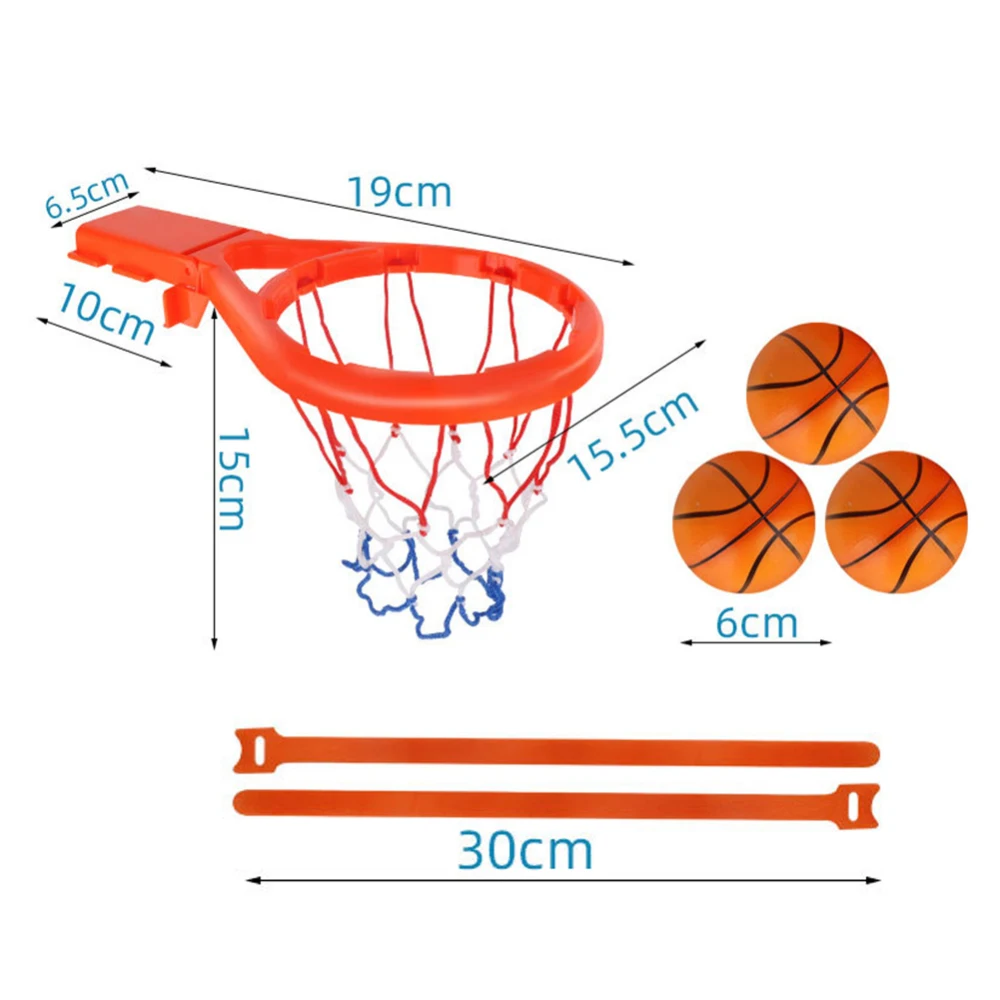 2 in 1 Kids Funny Bath Toys Plastic Bathtub Shooting Game Toy Set Basketball Suctions Cups 5