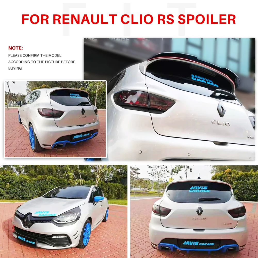 Piezas para coche Embellecedores y accesorios para carrocería Trasero del Coche,Fibra De Carbono/ABS AleróN De Labio del Maletero Trasero Tail Lip Wing Piezas Accesorios para Renault Megane 4 IV