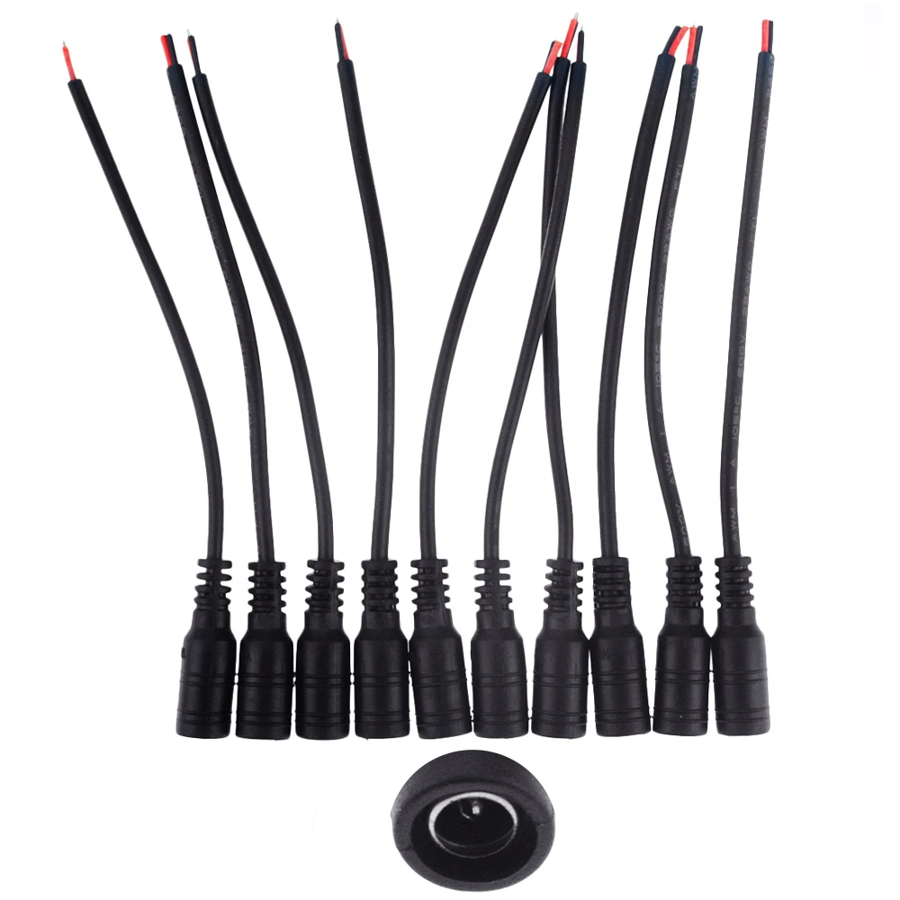 10 шт. 5,5x2,1 мм штекер DC мужской или женский кабель провода разъем для светодиодные ленты светильник