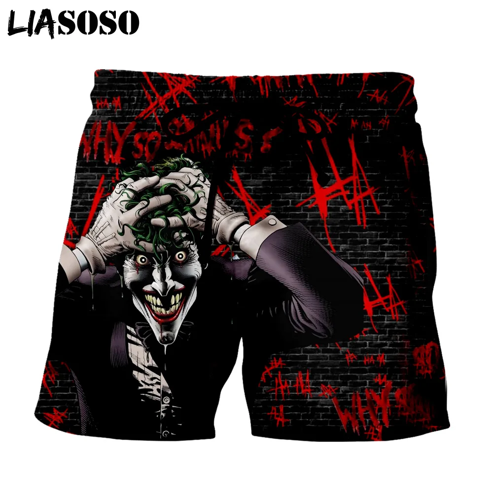 

LIASOSO 3d Print Jack Joker Poker Venom Men's Shorts Beach Casual Shorts Boardshorts Trousers boxer Shorts/trunks X2702
