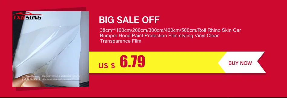 10/20/30/40/50/60 см X 152 см/LOT кожа носорога автомобиля бампер, капот Плёнка для защиты при покраске для укладки винил Ясно прозрачная пленка