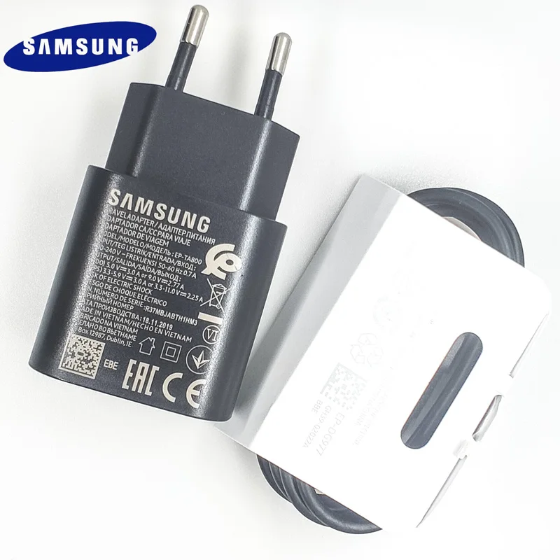 Samsung note 10 зарядное устройство 25 Вт ЕС супер быстрая зарядка адаптер питания для