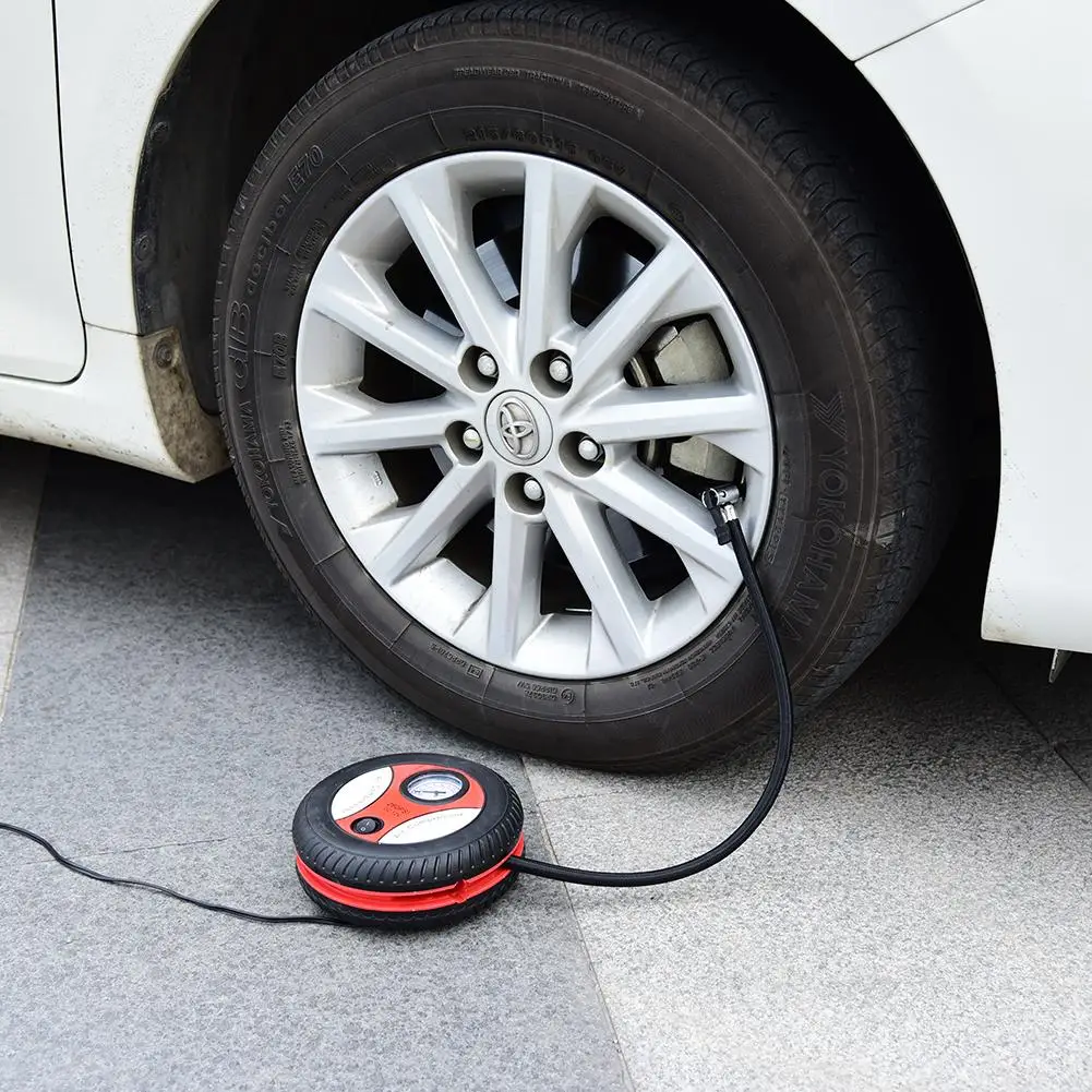 Мини портативный Электрический шиномонтажный насос 260PSI DC 12V Воздушный компрессор автомобильный авто насос
