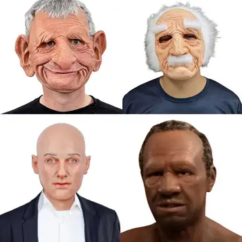 

Halloween Realistic Old Man Face Cover Cosplay Props Headgear Props Halloween Decoration Latex Mask