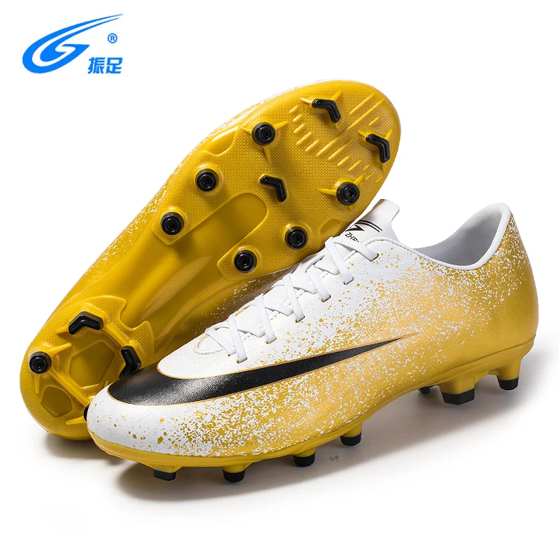 ZHENZU профессиональные футбольные ботинки мужские сникерсы дети chuteira futebol zapatos de futbol длинные шипы европейские размеры 35-44