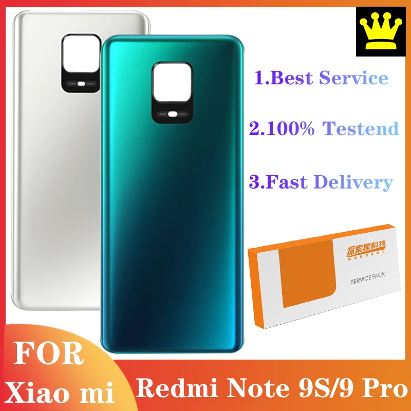 Оригинальная задняя крышка для Xiaomi Redmi Note 9s Крышка батарейного отсека Примечание