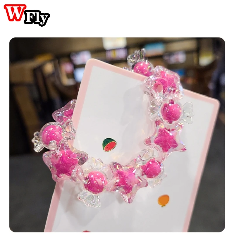 Bracelet Jewelry Women Princess Fashion Stars Candy Decorate Bracelet Pearl Chain Bangles Gift for Children Birthday
