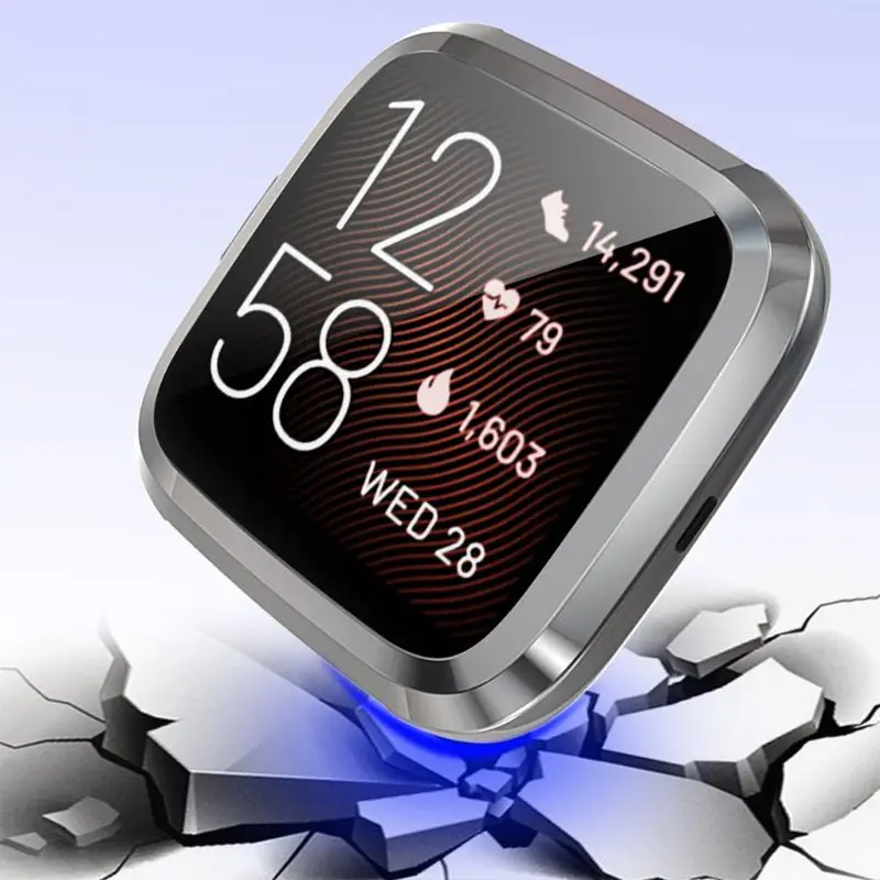 Полное покрытие ТПУ Чехол протектор экрана Защитная крышка для Fitbit Versa 2 Watch