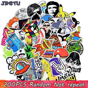 

200PCS Random Graffiti Stickers Funny Cartoon Anime PVC Decal Sticker for Children DIY Laptop Luggage Skateboard Bike Motorcycle