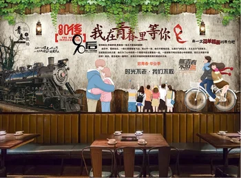 

Customized nostalgic 8090 to youth those years bar restaurant tooling background wallpaper mural