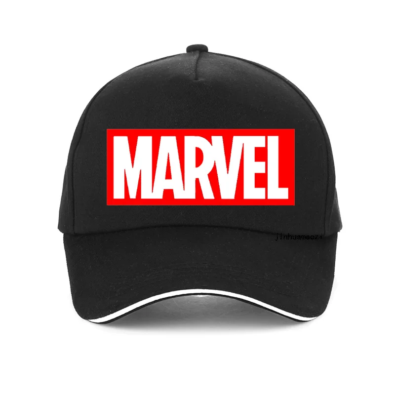 Бейсболка с супергероями Marvel, унисекс, бейсболка, хлопковая Регулируемая Кепка в стиле хип-хоп с принтом «мстители» - Цвет: Черный