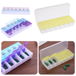 14/7 Grids 7 Days Weekly Pill Case Medicine Tablet Dispenser Organizer Pill Box Splitters Pill Storage Organizer Container