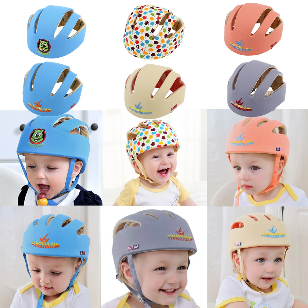 Детские защитные шлемы хлопковая Защитная шляпа для младенцев головные уборы для новорожденных мальчиков и девочек Crashproof анти-шок шляпа