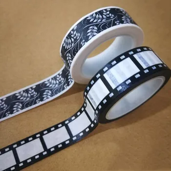 

2019 New Black White Negative Camera Film Print Scrapbooking DIY Sticker Decorative Masking Type Japanese Washi Tape Paper 10m