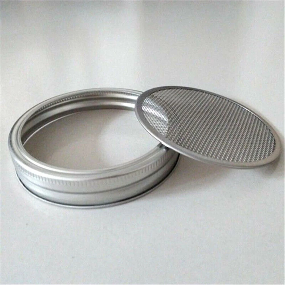

Stainless Steel Strainer Filter Net Cover Seed Sprouting Screen Sprouting Lids Round Mouth Canning Jar Gardening Supplies