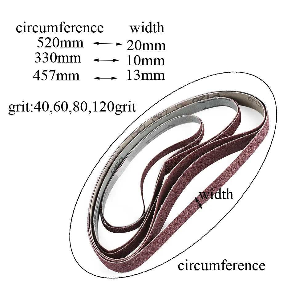 40/60/80/120 Грит шлифовальный напильник Ремни корунд Замена шлифовки и полировки Грит Бумага механической обработки песка Бумага для угловая шлифовальная машина