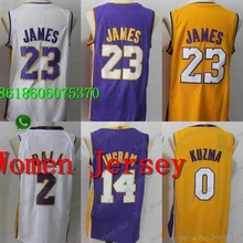 А+++ качество для взрослых женщин#23 Леброн Джеймс 2 Lonzo Ball 0 Kyle Kuzma 14 Брэндон Инграм Джерси Лос-Анжелес