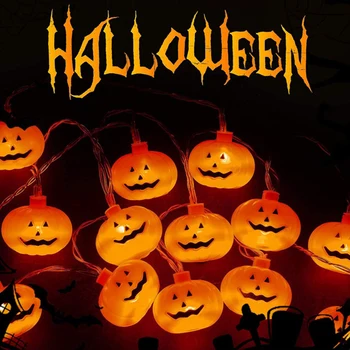 

20LED Halloween Decorative Pumpkin String Lights 3 Meters Crazy Halloween Eve LED Light Outdoor Indoor Party Decor