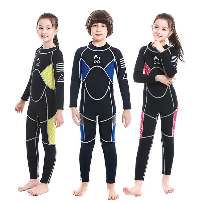 

3mm Neoprene Surfing Wetsuit For Children Jellyfish Swimsuit Boys Girls Underwater Diving Suit Kids Scuba Swimwear Keep Warm