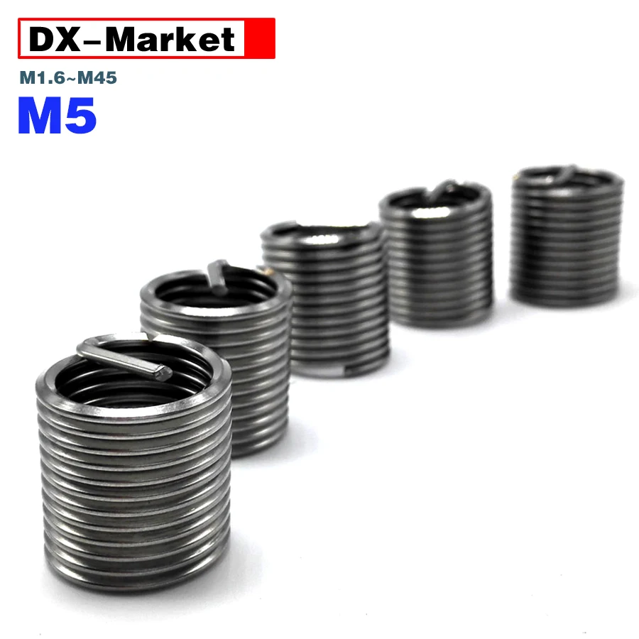 Inserções Rosqueadas m5 304 Parafusos de Inserção de Fio de Aço Inoxidável m5 0.8p G003