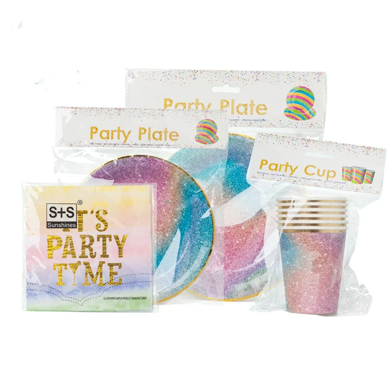 

Star Party Theme Wedding Decoration Birthday Party Decorations Kids 10 Pcs/1 Pack Bronzing Paper Tray Paper Cup Paper Towel