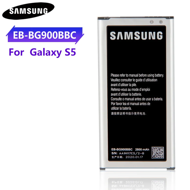 Оригинальная Аккумуляторная батарея для мобильного телефона Φ Samsung GALAXY S5 9006V 9008W